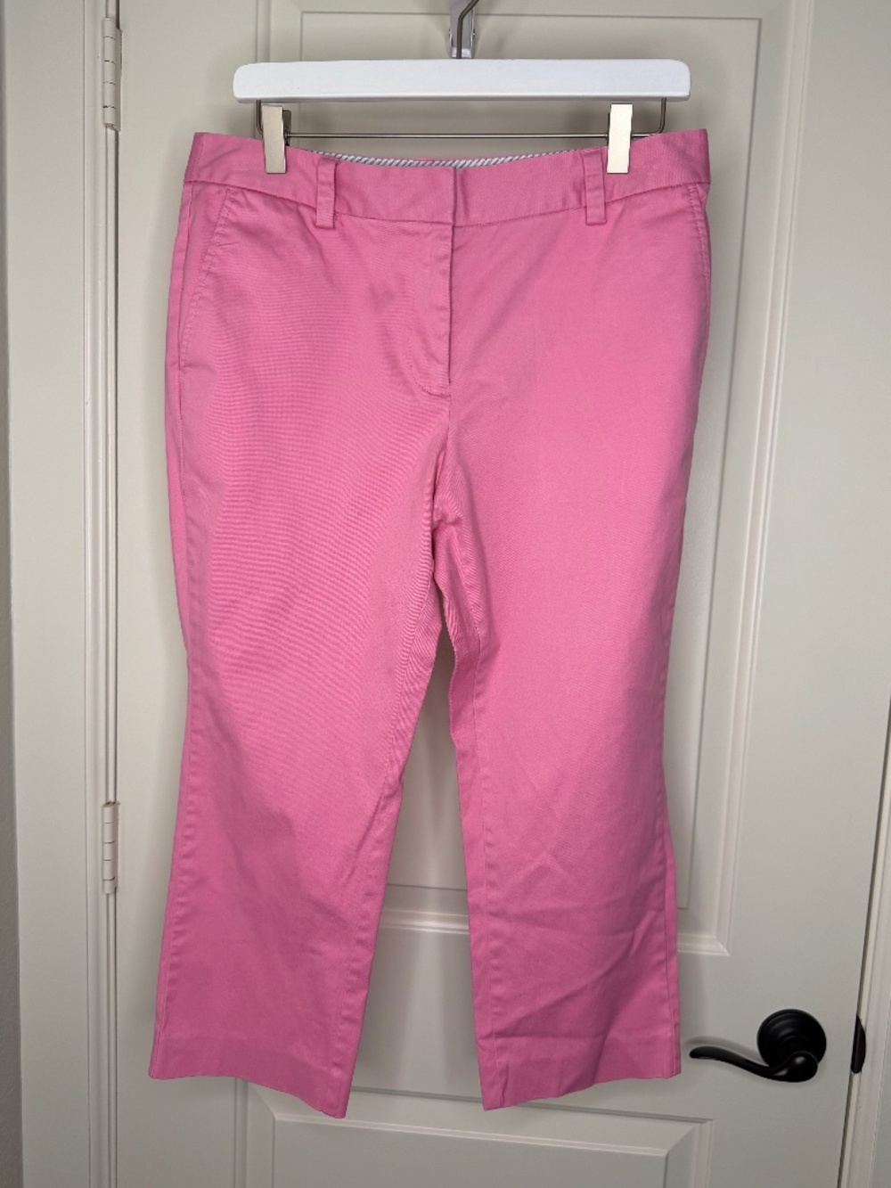 🌸 Lands' End Mid Rise Straight Leg Crop‎ Pants – Pink, Size 8P